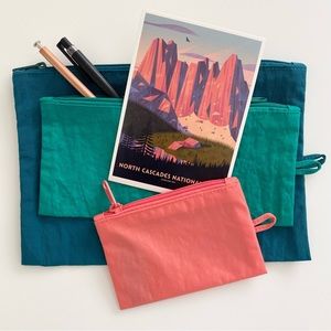 BAGGU • Flat Pouch Set in Watermelon Slice